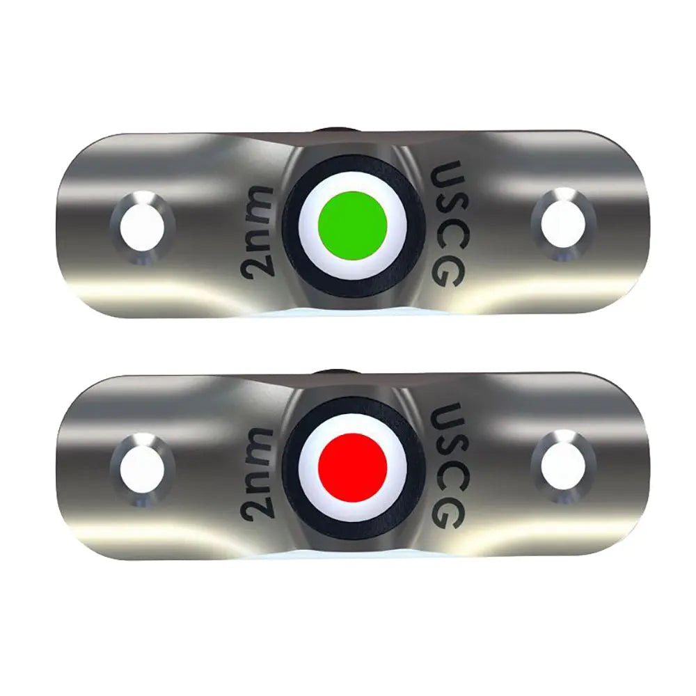 TACO Marine Rub Rail Mounted LED Navigation Light Set - 2-1/2 inch, ABYC & USCG Compliant