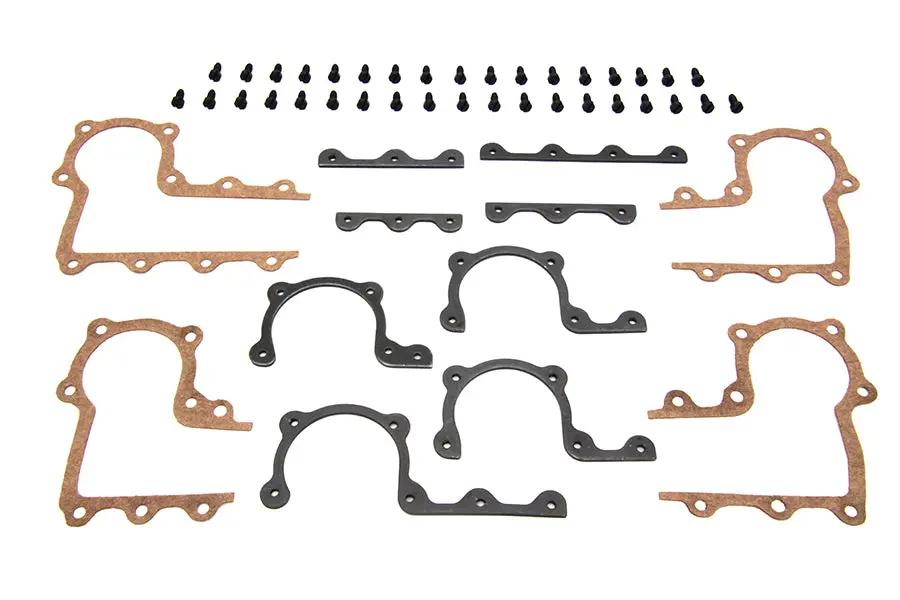 Colony Parkerized Rocker Arm Cover Strip and Gasket Kit for Harley Davidson EL and FL Models by Colony