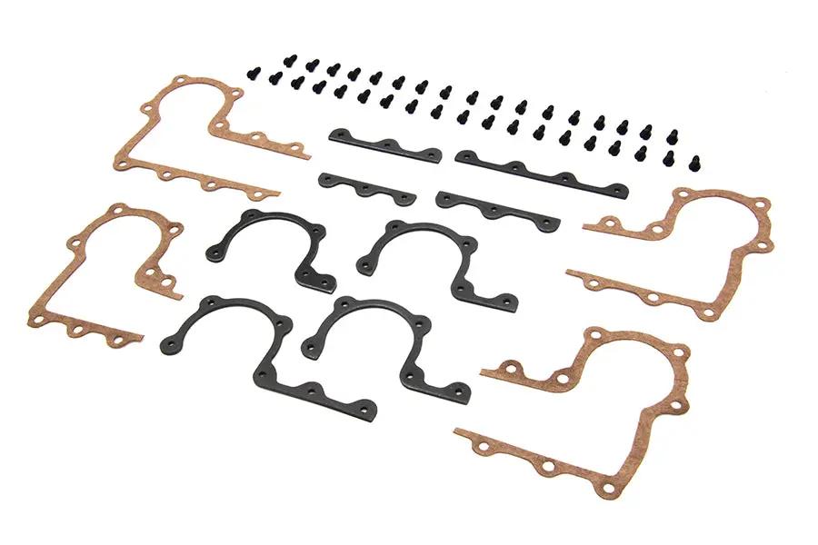 Colony Parkerized Rocker Arm Cover Strip and Gasket Kit for Harley Davidson EL and FL Models by Colony