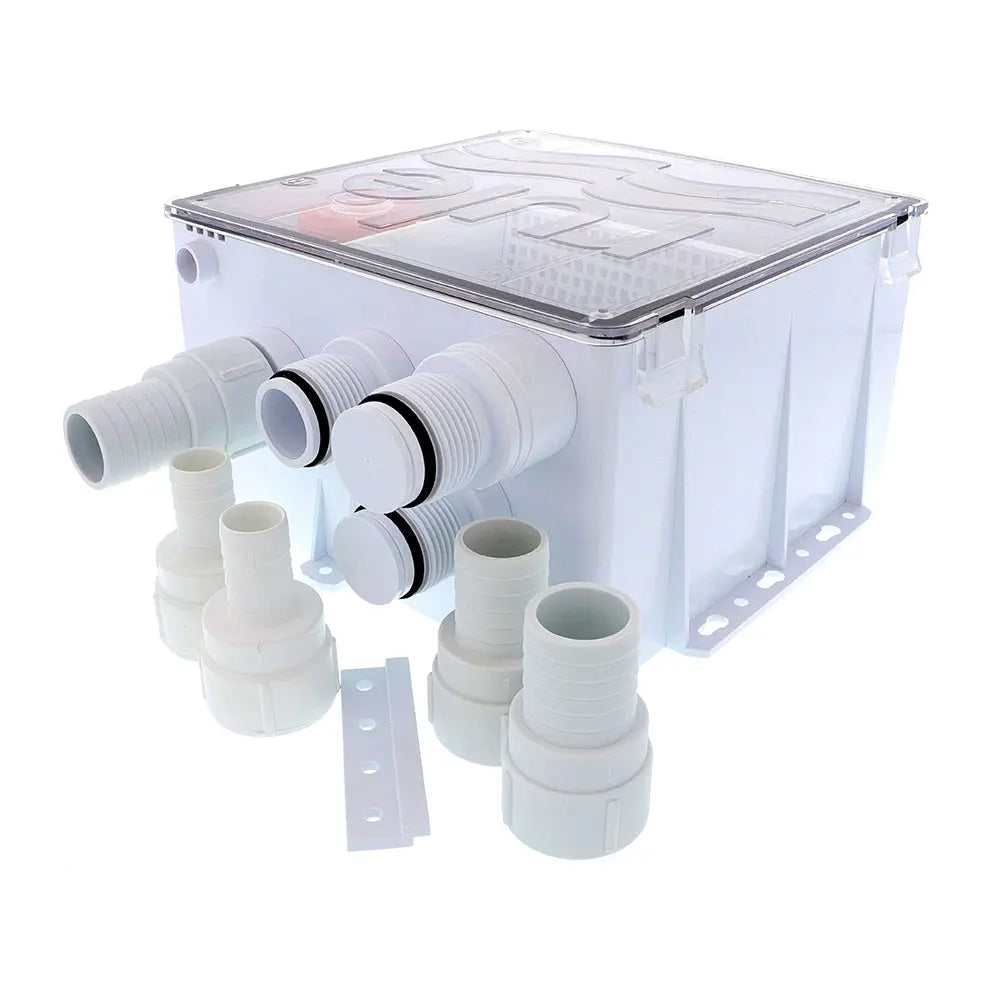 Rule Shower Drain Box with 1100 GPH Pump - 24V for Efficient Drainage