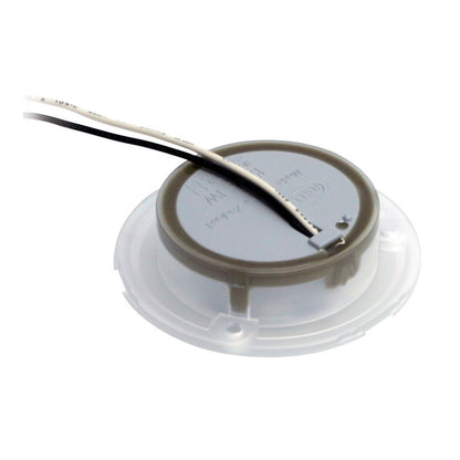 Hella Marine Blue LED Round Courtesy Lamp with White Bezel - 24V