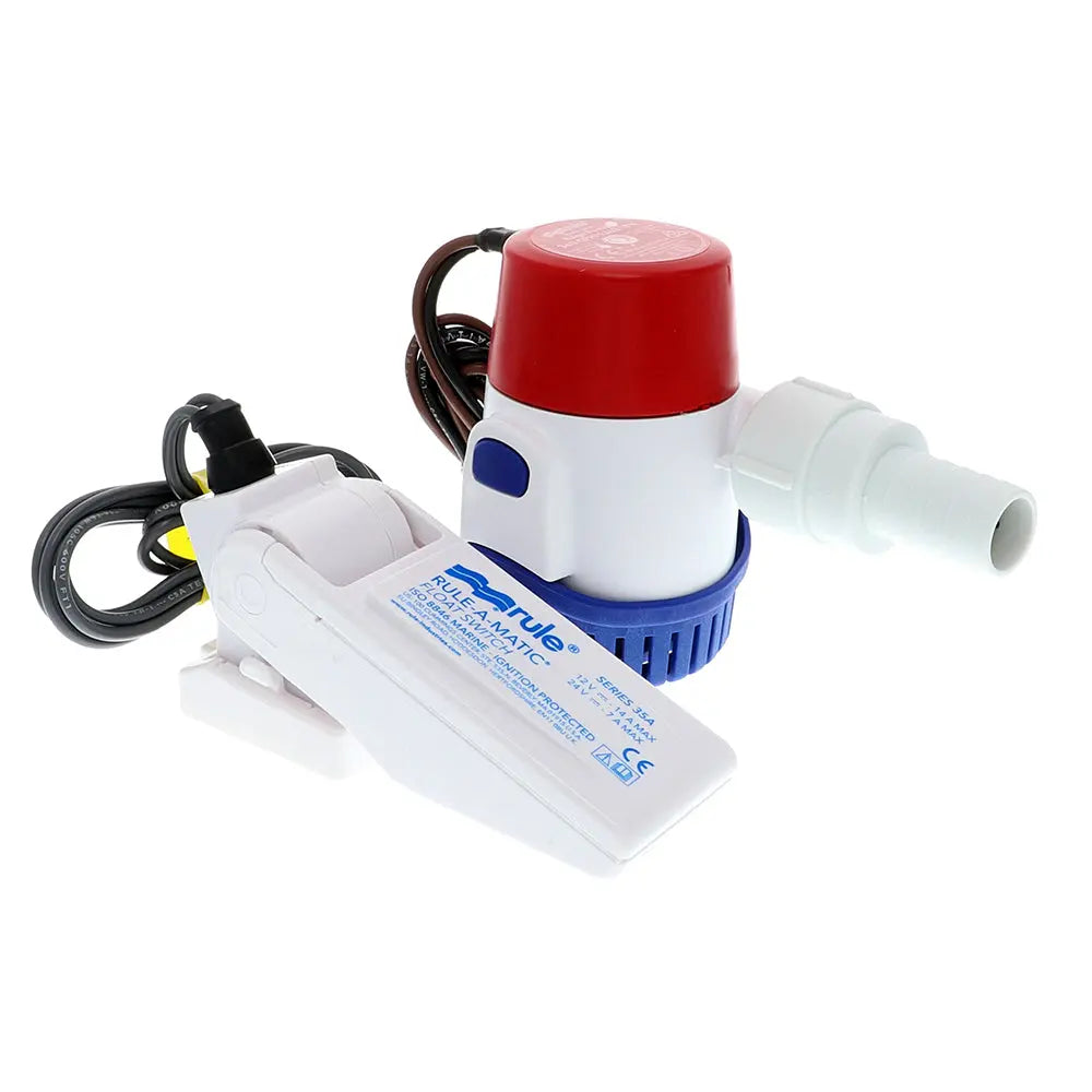 Rule 360 GPH Standard Bilge Pump Kit with Float Switch - 12V for Marine and Boat Applications