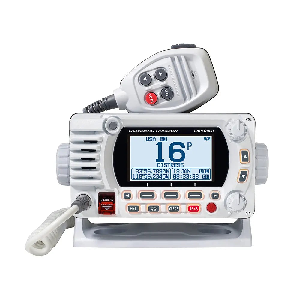 Standard Horizon GX1850 Fixed Mount VHF Marine Radio with NMEA 2000 Compatibility and Waterproof Warranty