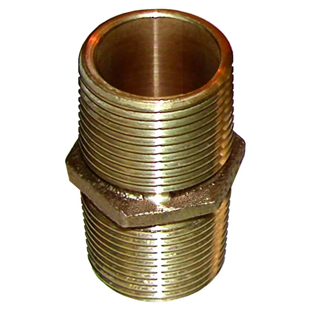 GROCO Bronze Pipe Nipple - 1-1/2 inch NPT, C83600 Bronze Fitting