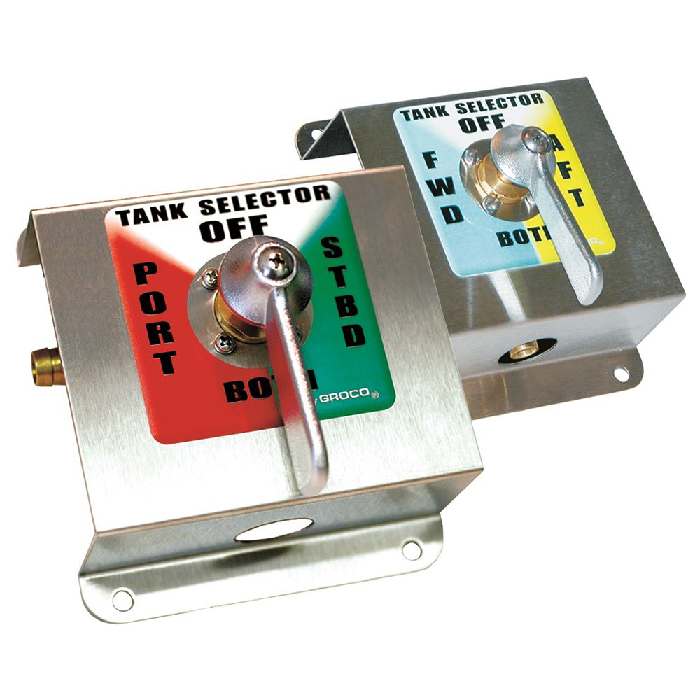 GROCO 1/2 inch 4-Way Tank Selector Kit - TS-350-T for Fuel and Water Systems