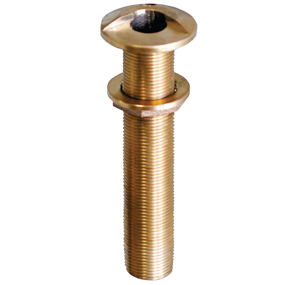 GROCO 3/4 Inch Bronze Extra Long High Speed Thru-Hull Fitting with Nut