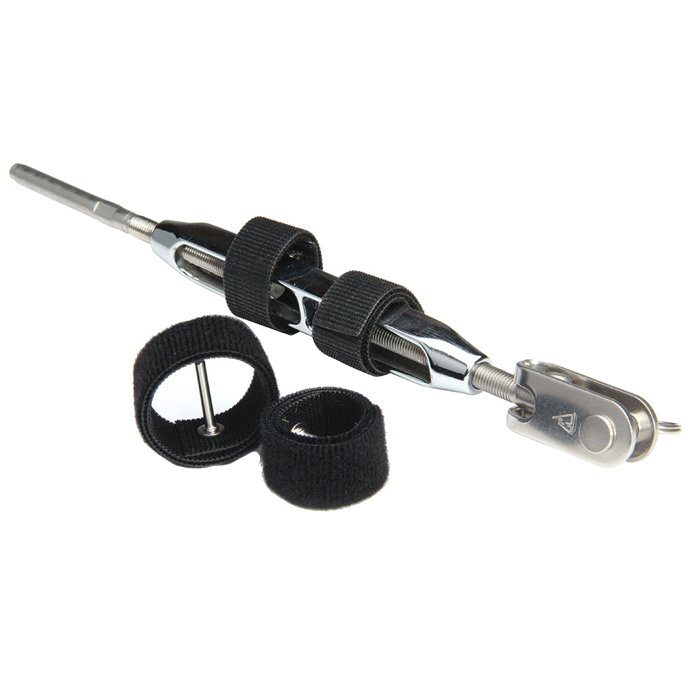 C. Sherman Johnson Wrap Pins Hook & Loop Pin Locking Devices for Open Body Turnbuckles 5/16" & 3/8" - 2-Pack