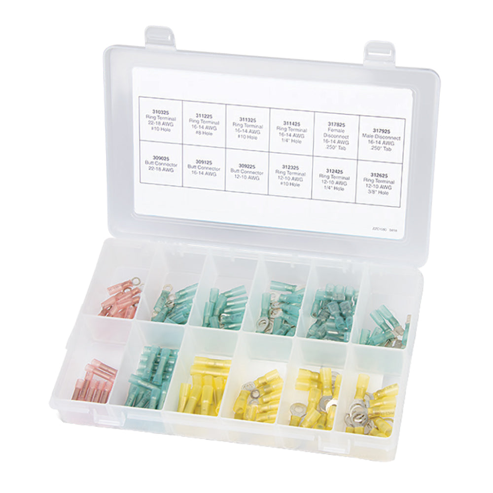 Ancor 160-Piece Heat Shrink Terminals & Connectors Kit - Wire Management and Electrical Connection Set