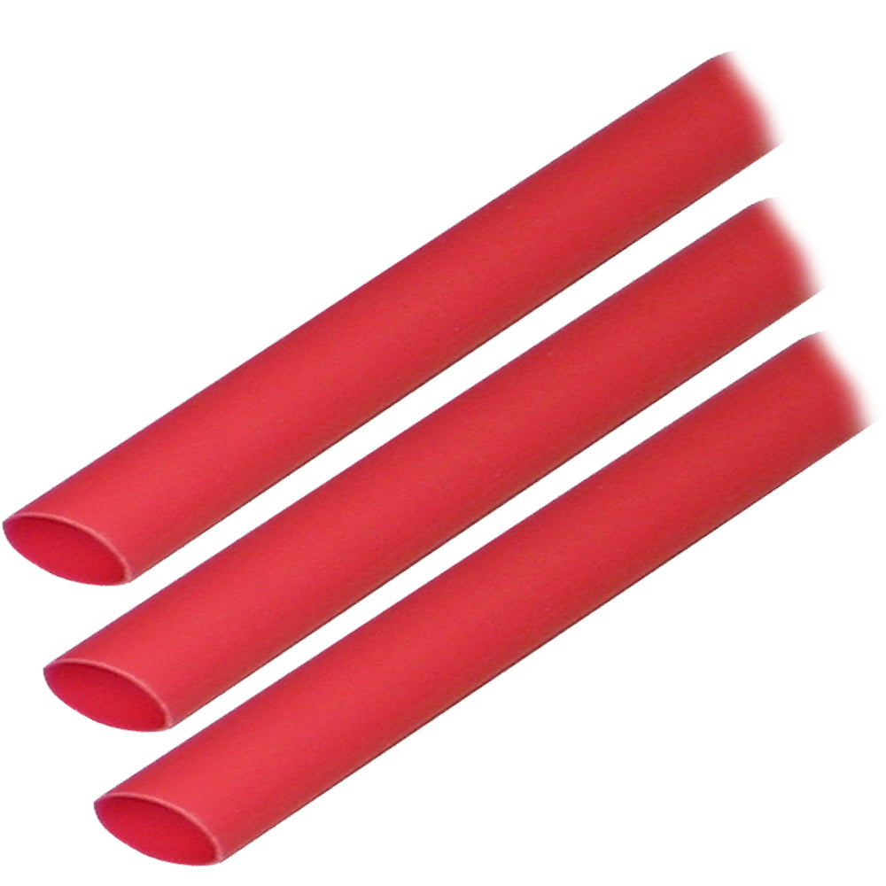 Ancor Heat Shrink Tubing 3/16 inch x 3 inch - Red, Pack of 3