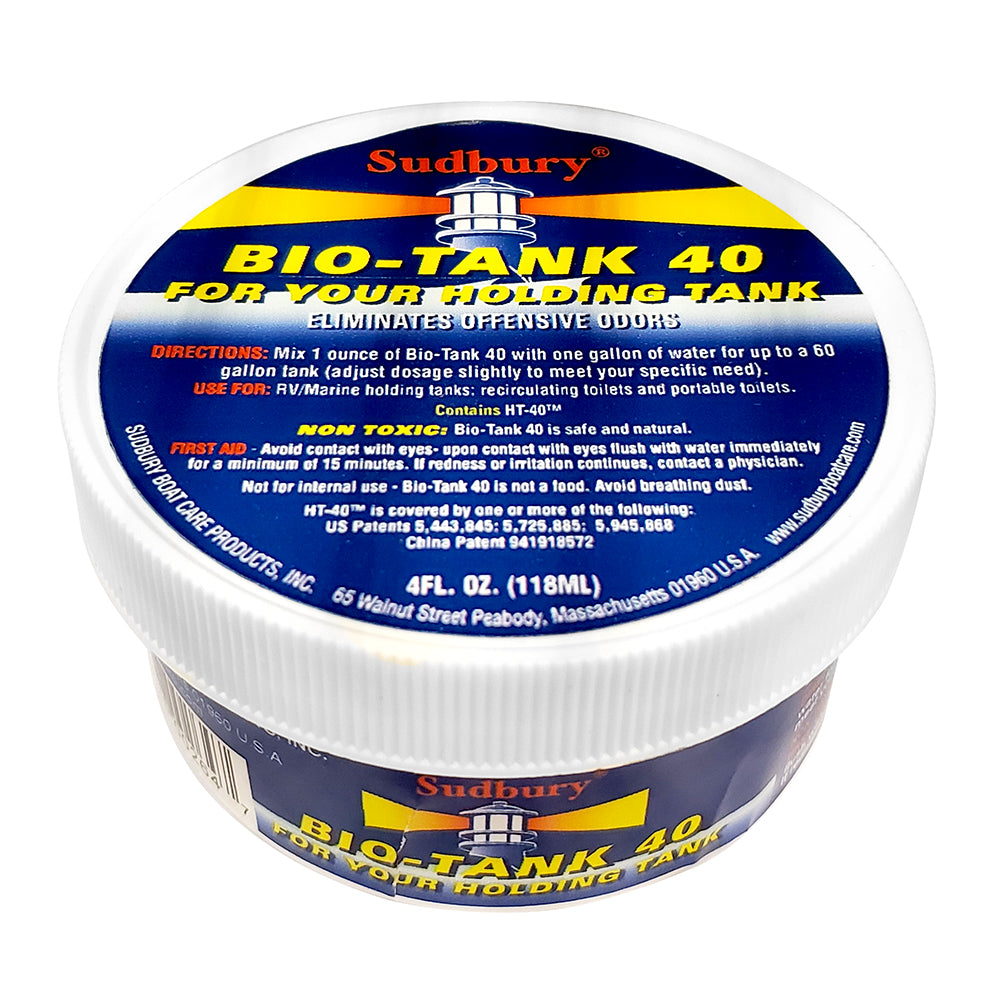 Sudbury Bio-Tank 40 Holding Tank Treatment - 4oz for RV and Marine Waste Systems
