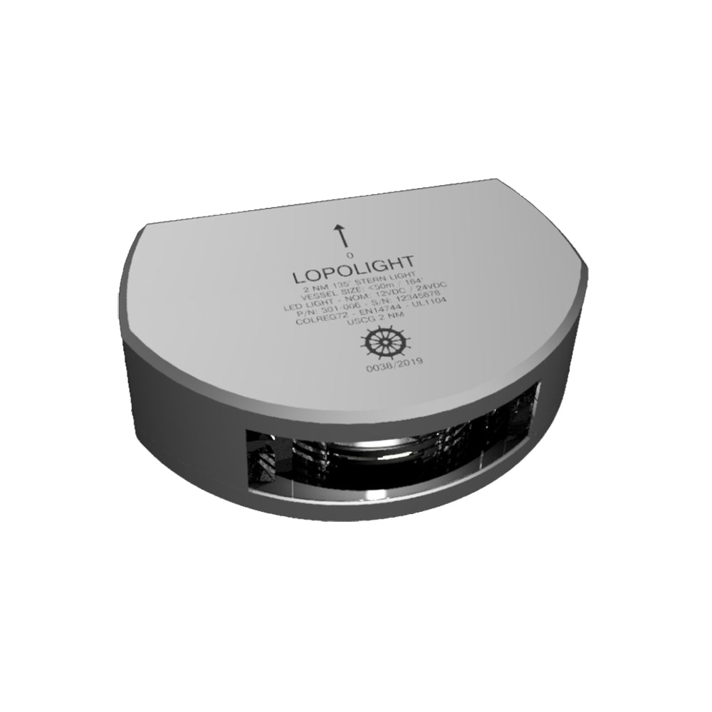 Lopolight Series 301-006 Stern Light - 2NM Visibility - Vertical Mount White LED Navigation Light