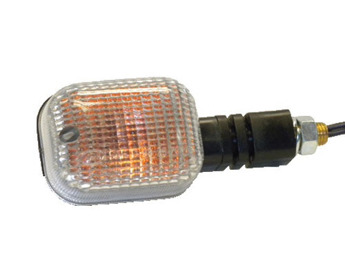 K&S 25-7000C Clear Lens for On/Off-Road DOT Turn Signals – Black, Pair