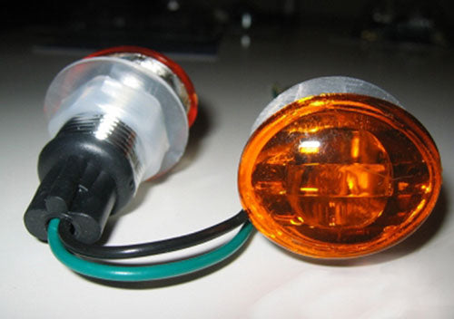 K&S Mini Flat Oval Amber Marker Lights, Part Number 25-8280
