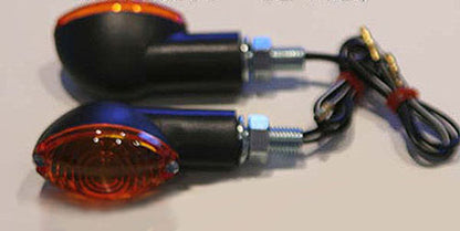 K&S Mini-Stalk Marker Lights, Ultra Small Black with Amber Lens (Part #25-8350)