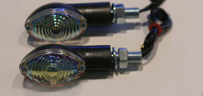 K&S Mini-Stalk Marker Lights, Ultra Small Black (S/F) Red/Blue - Part Number 25-8352
