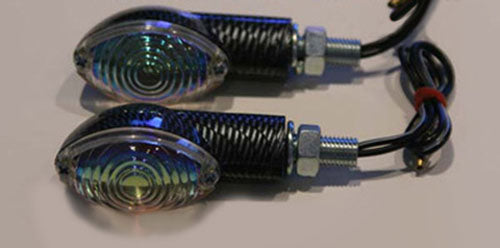 K&S Mini-Stalk Marker Lights, Ultra Small, Carbon Finish - Part Number 25-8362