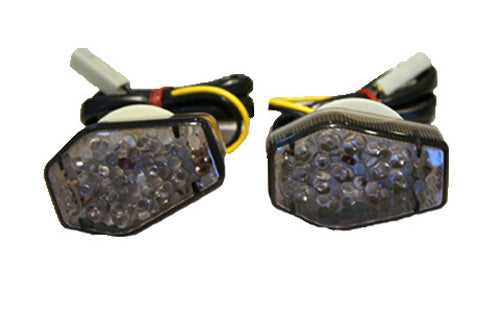 K&S LED Fairing Marker Lights for Kawasaki ZX Models with Smoke Lens – Part Number 25-8521