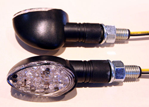 K&S LED Ultra Mini-Marker Lights, Oval Black with Long Stem (15 LEDs) - Part No. 25-8930