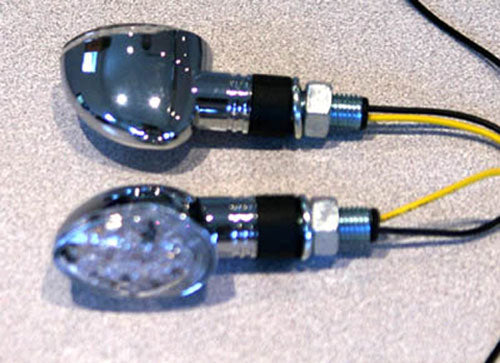 K&S LED Ultra Mini-Marker Lights, Oval Chrome with Short Stem (15 LED) - Part No. 25-8937