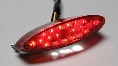 K&S LED Oval Stoplamp with Clear Lens (20 LEDs + 5 LEDs for License Plate) - Part Number 25-6605C