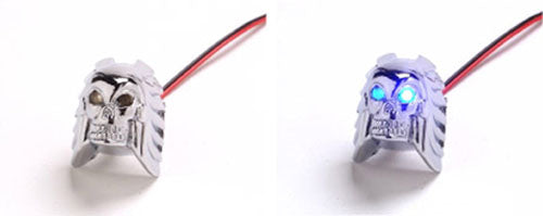 K&S LED License Plate Bolt Marker Lights with Skull Design and Blue Eyes, Set of 2 - Part Number 25-9140