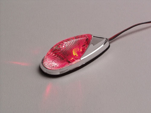 K&S Mini-Flush Mount LED Marker Lights with Chrome Body, Red (Part #25-9501)