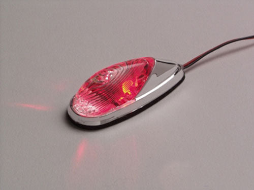 K&S Mini Flush Mount Chrome Body LED Marker Lights - Red, Set of 1