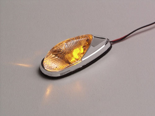 K&S Mini-Flush Mount LED Marker Lights with Chrome Body, Amber (Set of 1 LED) - Part Number 25-9503B