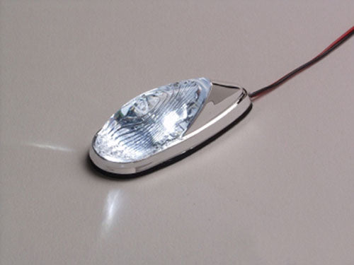 K&S Mini-Flush Mount LED Marker Lights with Chrome Body - White and Clear (Part Number 25-9504B)