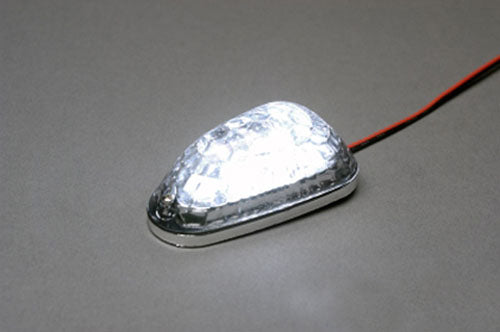 K&S LED Mini-Marker Light Triangle Set with Chrome Finish - White and Clear with 6 LEDs
