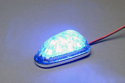 K&S LED Mini-Marker Light Triangle Set with 6 Blue LEDs, Black Housing - Part Number 25-9730