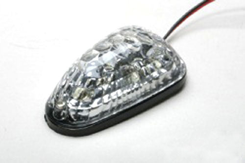 K&S LED Mini-Marker Light Triangle White/Clear with 6 LEDs, Part Number 25-9734