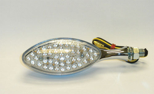 K&S D.O.T. Universal LED Turn Signal Pair - Chrome Finish with 44 LEDs