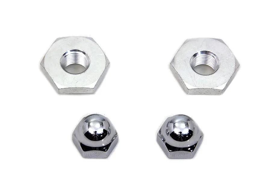Colony Cadmium Acorn Nut and Retainer Kit for Harley Davidson EL and FL Models by Colony