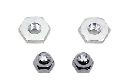 Colony Cadmium Acorn Nut and Retainer Kit for Harley Davidson EL and FL Models by Colony