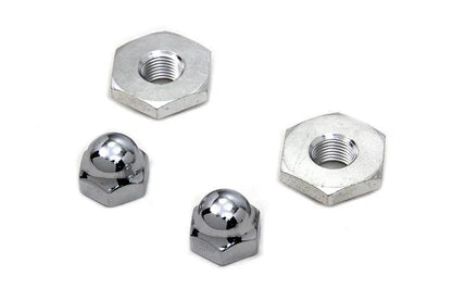 Colony Cadmium Acorn Nut and Retainer Kit for Harley Davidson EL and FL Models by Colony