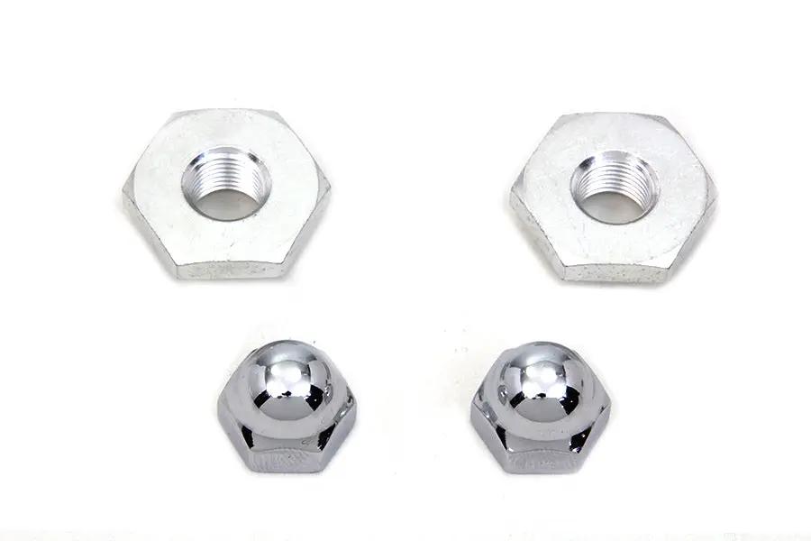 Colony Cadmium Acorn Nut and Retainer Kit for Harley Davidson EL and FL Models by Colony