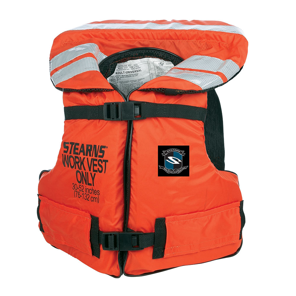 Stearns Work Master Oversize Life Vest I222ORG-08-000 for Adults - US Coast Guard Approved