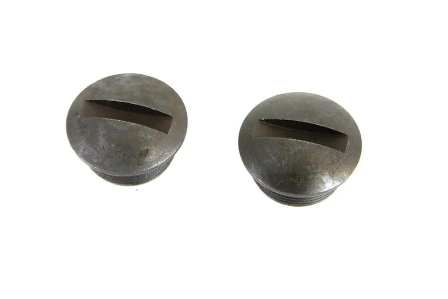 Colony Parkerized Spring Handlebar End Nut Set for Harley Davidson EL Models by Colony