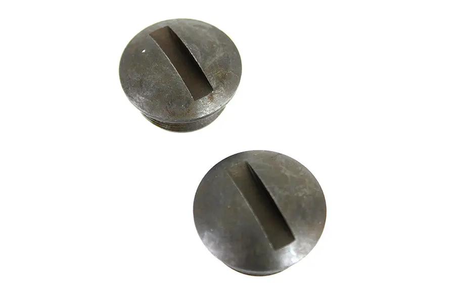 Colony Parkerized Spring Handlebar End Nut Set for Harley Davidson EL Models by Colony