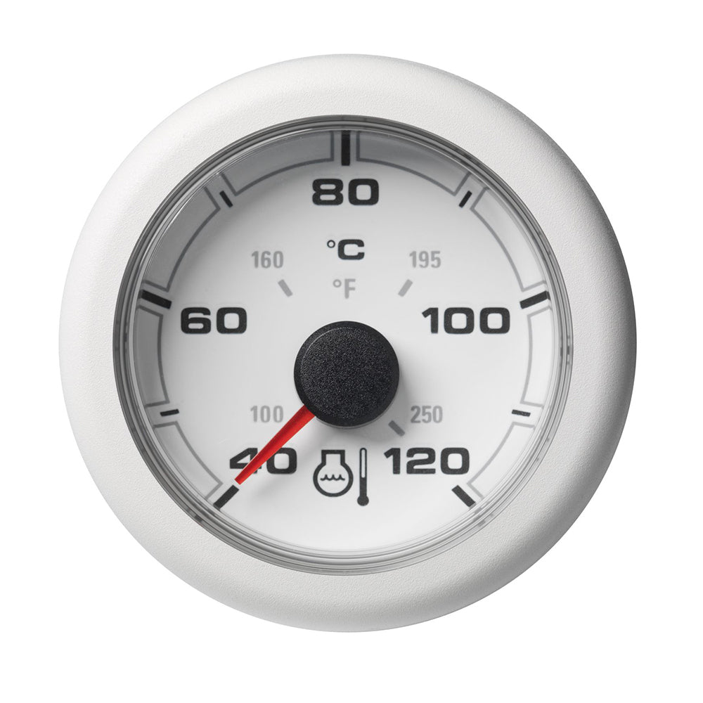 Veratron OceanLink 52MM Coolant Temperature Gauge 120°C/250°F with White Dial and Bezel