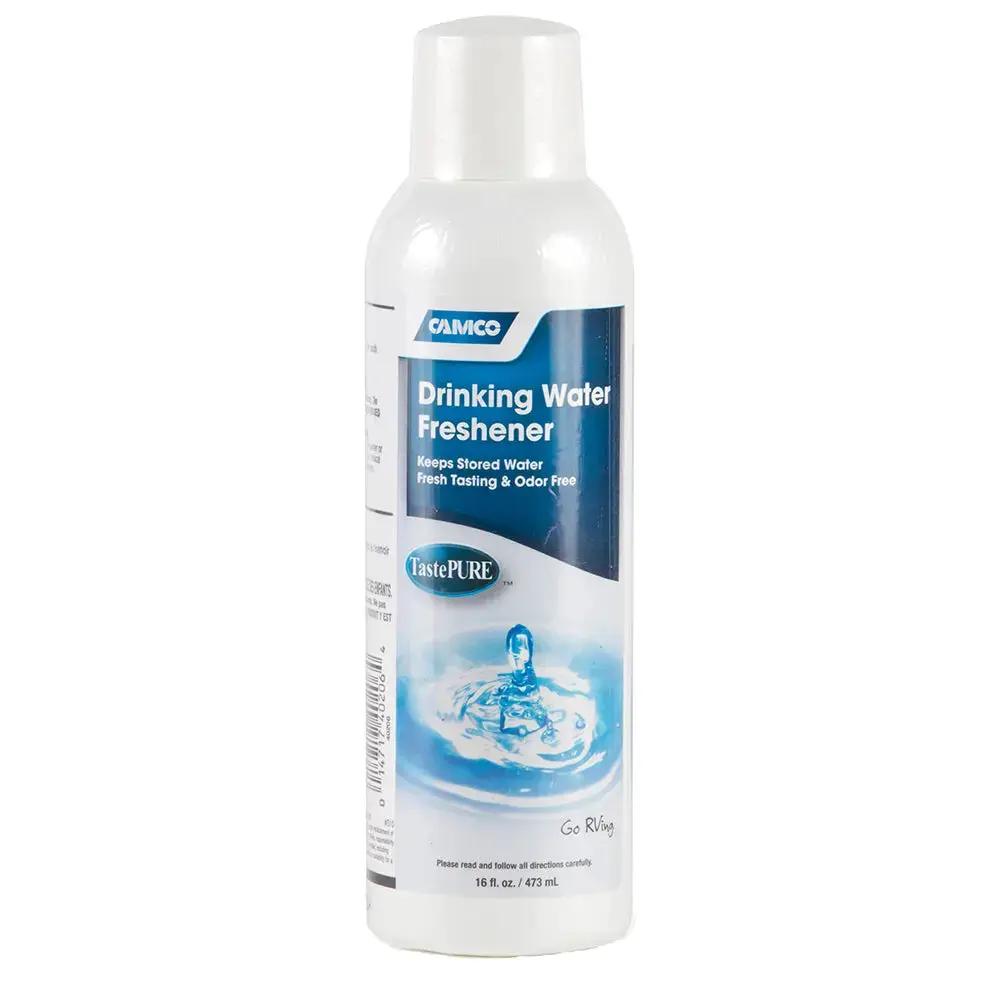 Camco TastePURE Drinking Water Freshener - 16oz Bottle for RV and Camping Water Systems by Camco