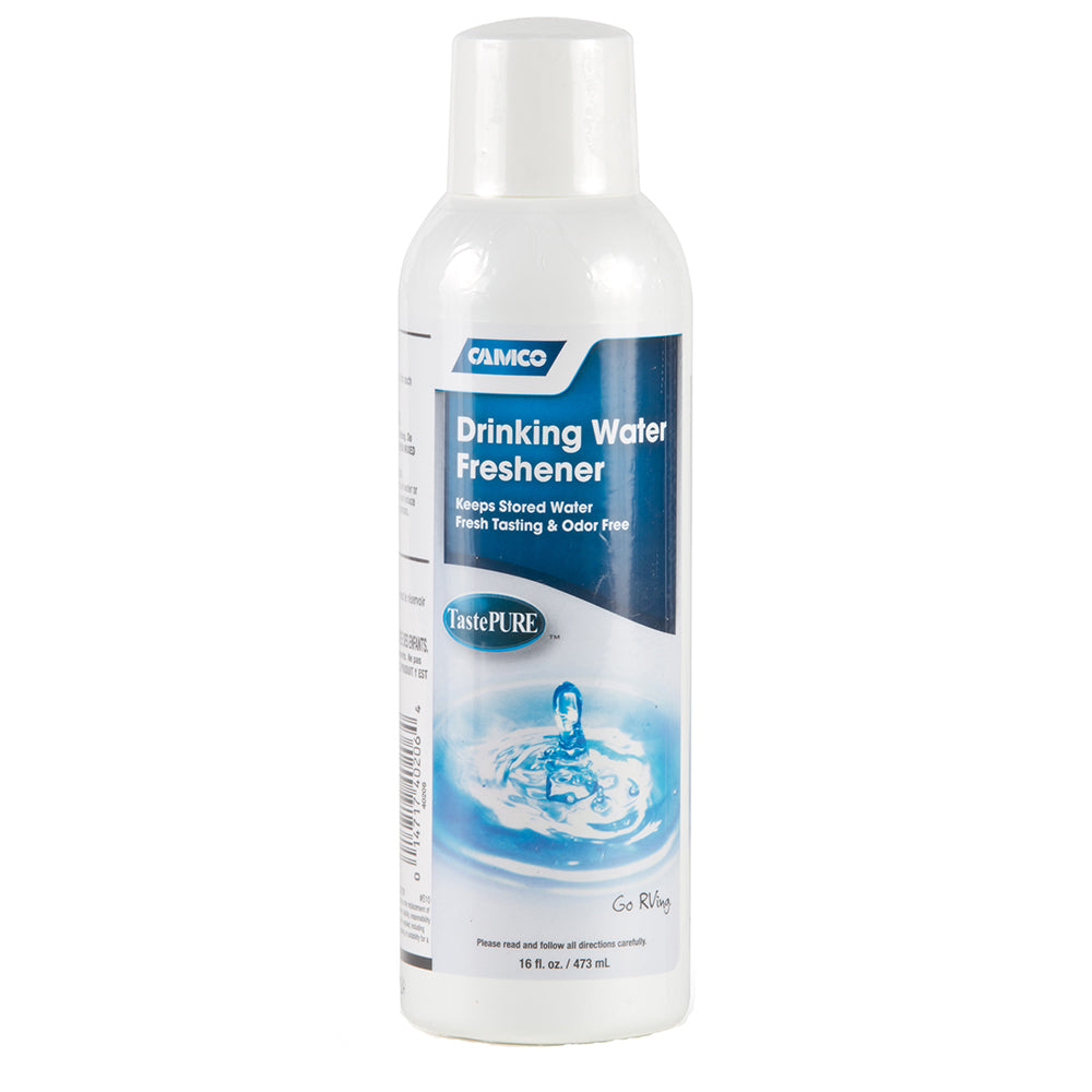 Camco TastePURE Drinking Water Freshener - 16oz Bottle for RV and Camping Water Systems