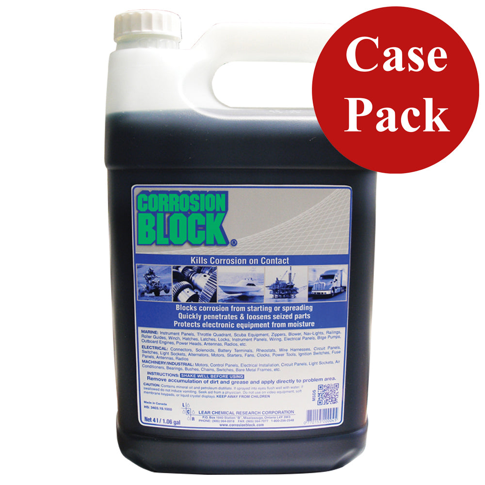 Corrosion Block Liquid 4-Liter Refill Case of 4 - Non-Hazmat, Non-Flammable & Non-Toxic