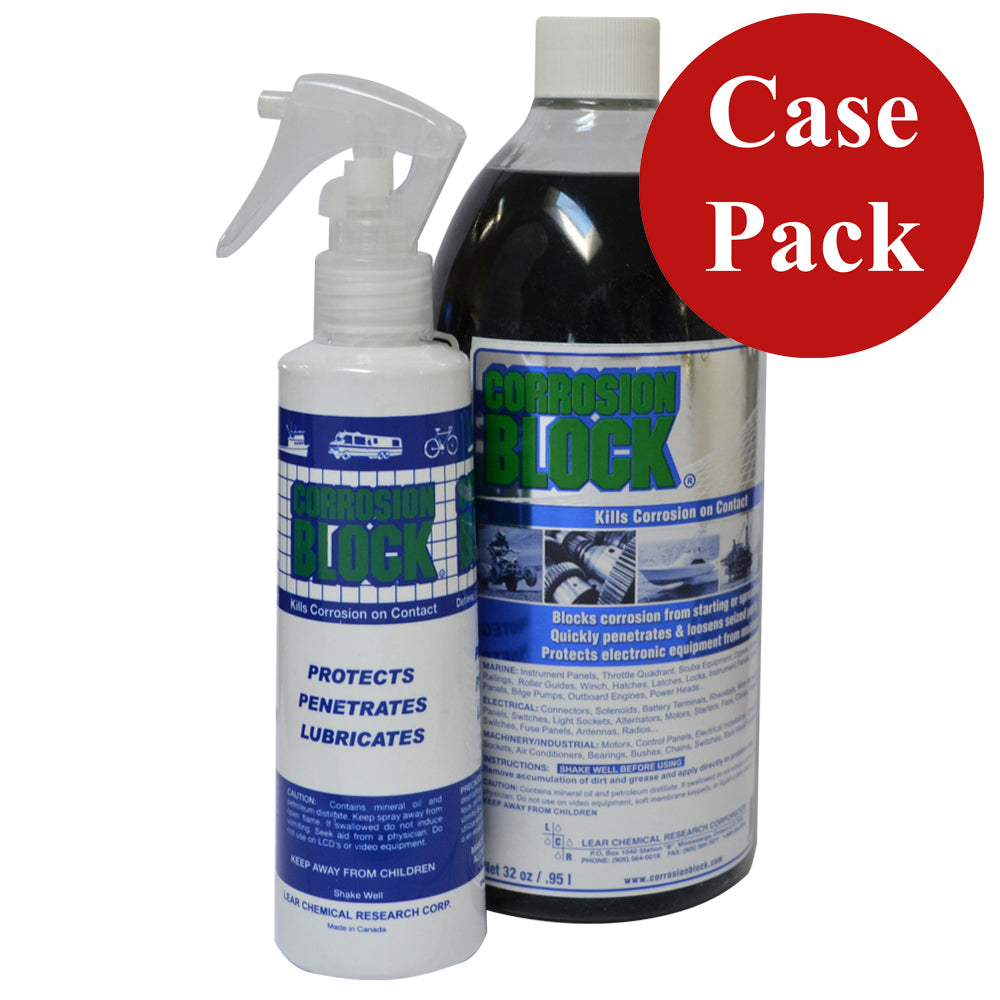 Corrosion Block 32oz Bottle with Pump – Non-Toxic, Non-Flammable Metal Protectant Case of 4