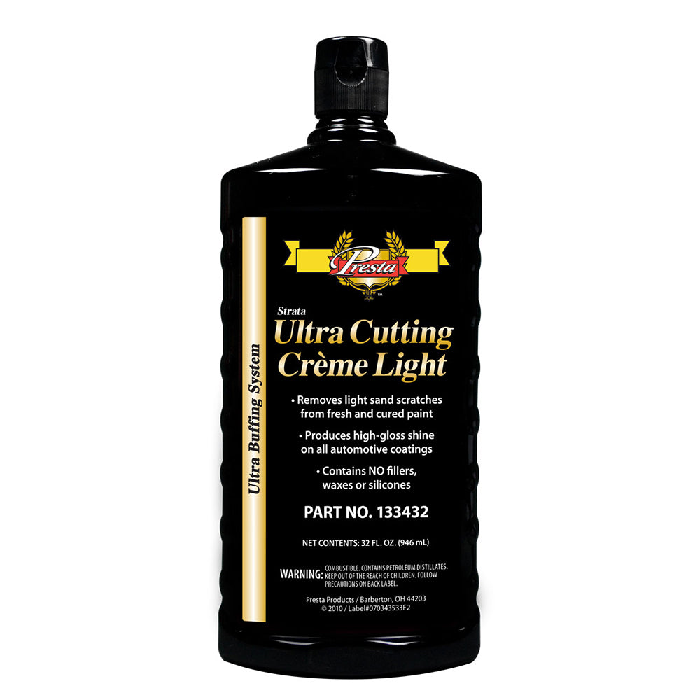 Presta Ultra Cutting Creme Light - 32oz for Light Paint Correction and Swirl Removal