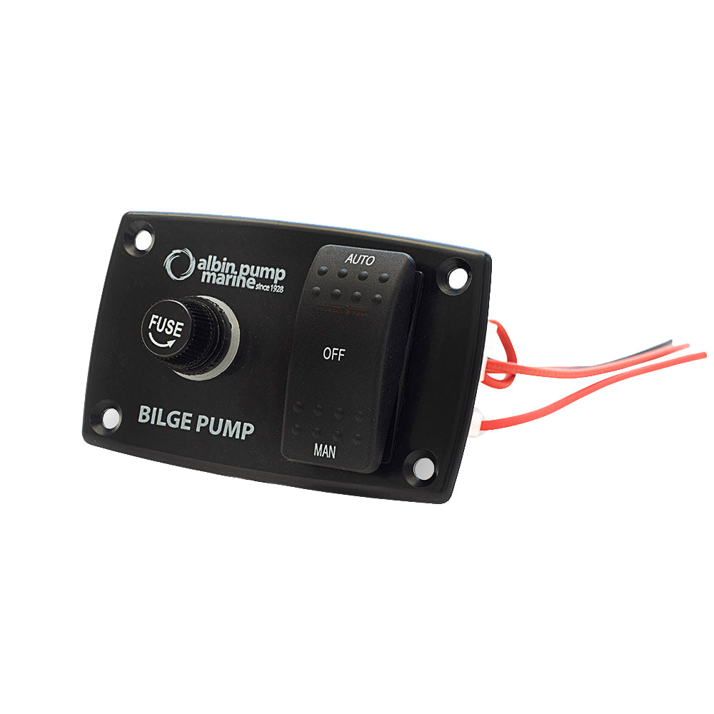 Albin Group 3-Way Bilge Panel - 12/24V Boat Bilge Pump Control