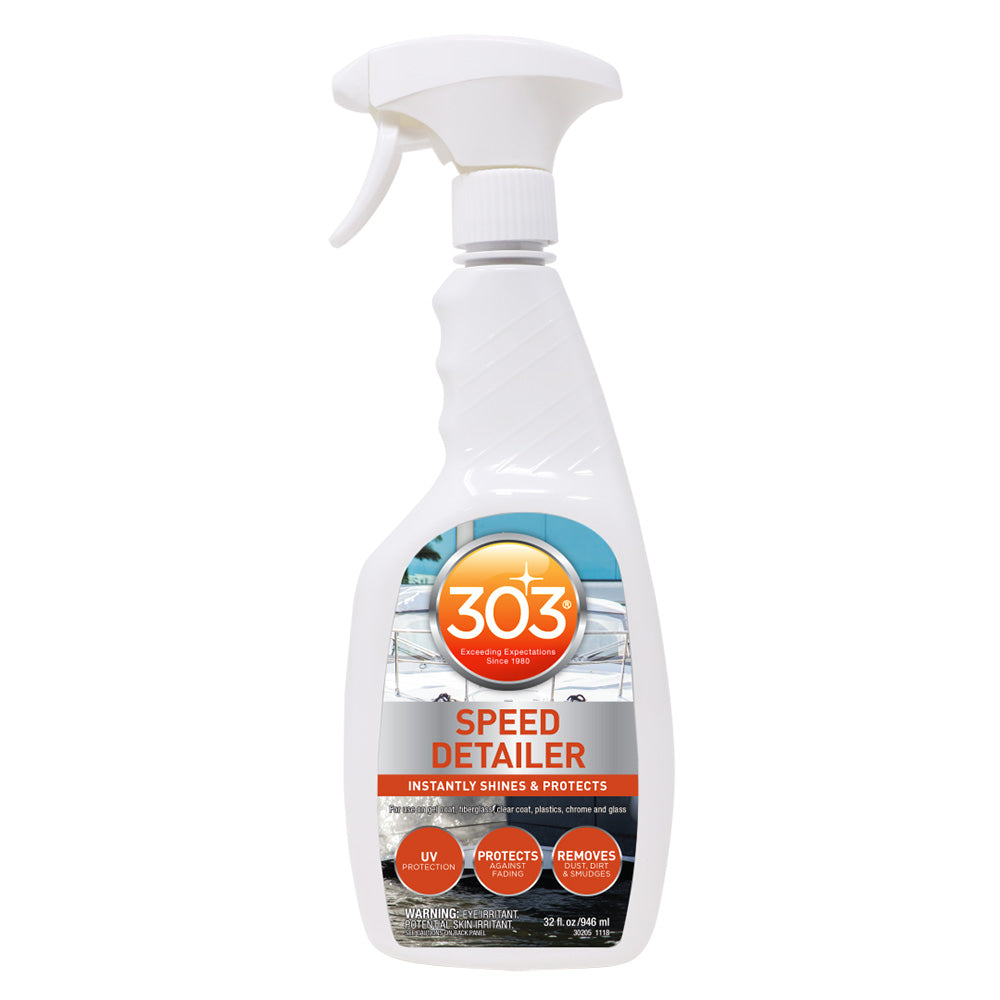 303 Marine Speed Detailer 32oz - High-Gloss Cleaning and Protection for Boats and Marine Surfaces