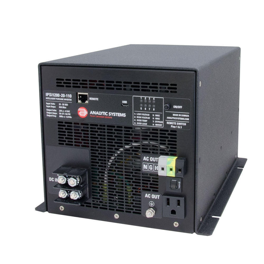 Analytic Systems IPSI1200-20-110 1200W Pure Sine Wave Inverter with Programmable Features
