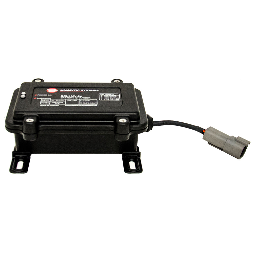 Analytic Systems Waterproof IP66 DC Battery Charger 10A, 24V Output, 30-80V Input, Ruggedized